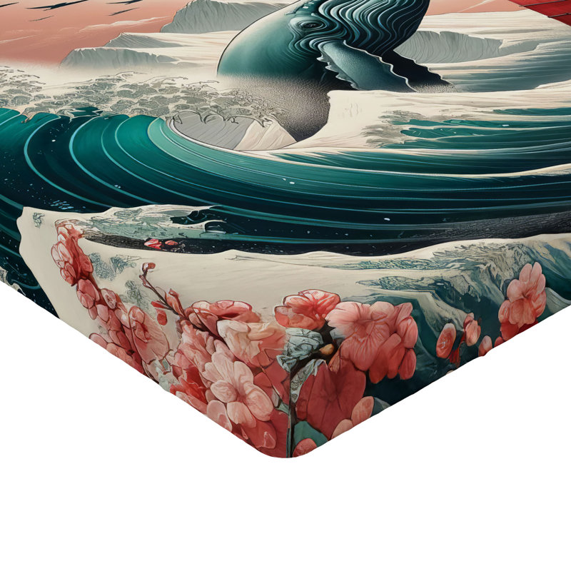 Microfiber Floral Fitted Sheet, Twin XL Fitted Sheet