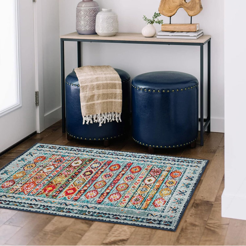 Tapis lavables géométriques rectangulaires Govan