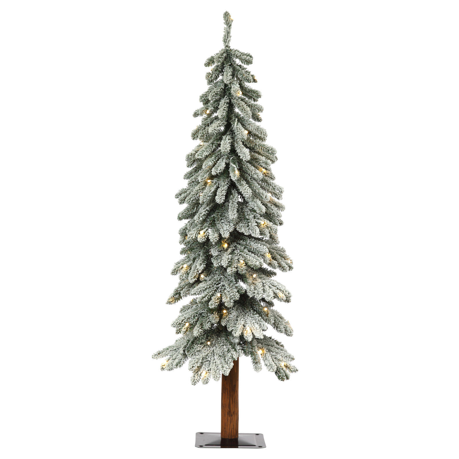 White Spruce Flocked/Frosted Christmas Tree, 4' H