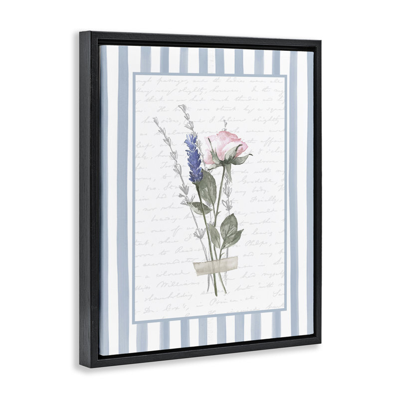 Cadre flottant à motif d'herbes délicates, design par lettré et doublé, Cadre flottant noir de jais, H 21 po x l 17 po