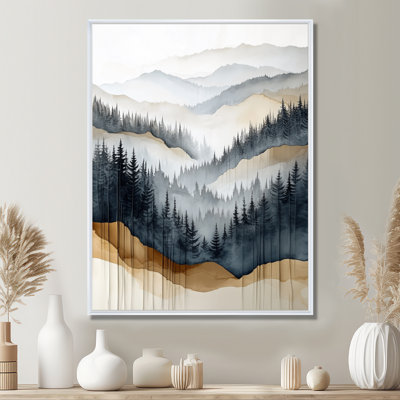 Forêt brumeuse VI - Décoration murale sur toile représentant les bois