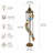 Bungalow Rose Mert 9 Globe Standing Turkish Floor Lamp-2046859011