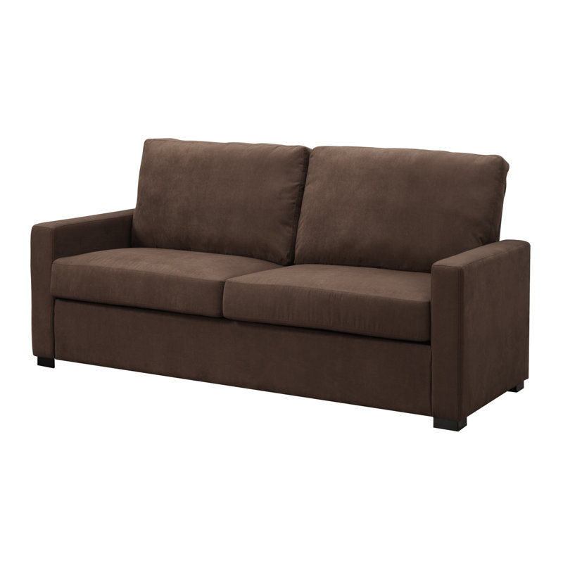 Gracie Upholstered 72.44'' Sofa, Dark Chocolate