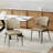 Modern Upholstered Faux Leather Dining Chairs with Metal Legs (Set of 4)-2010121206-2010635156