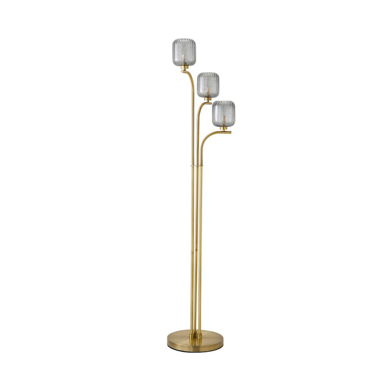 Amelie 155cm Plated Traditional Floor Lamp, No