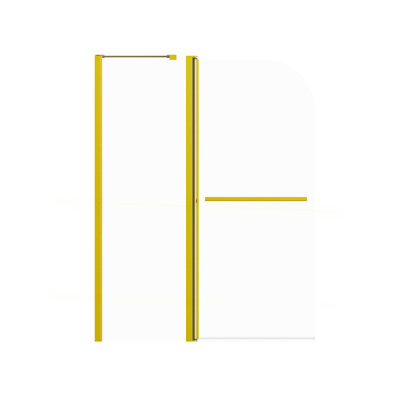 43 In. W * 58 In. H Frameless Folding Shower Doors For Bathtub