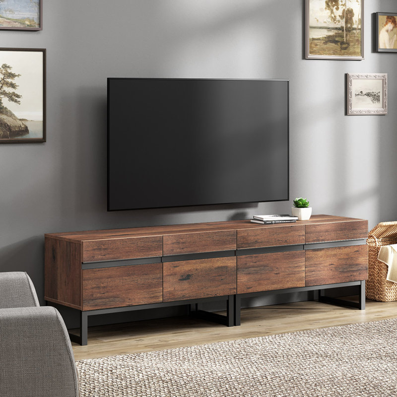 Crédence de rangement l 70,9 po Aadam, Bois brun foncé