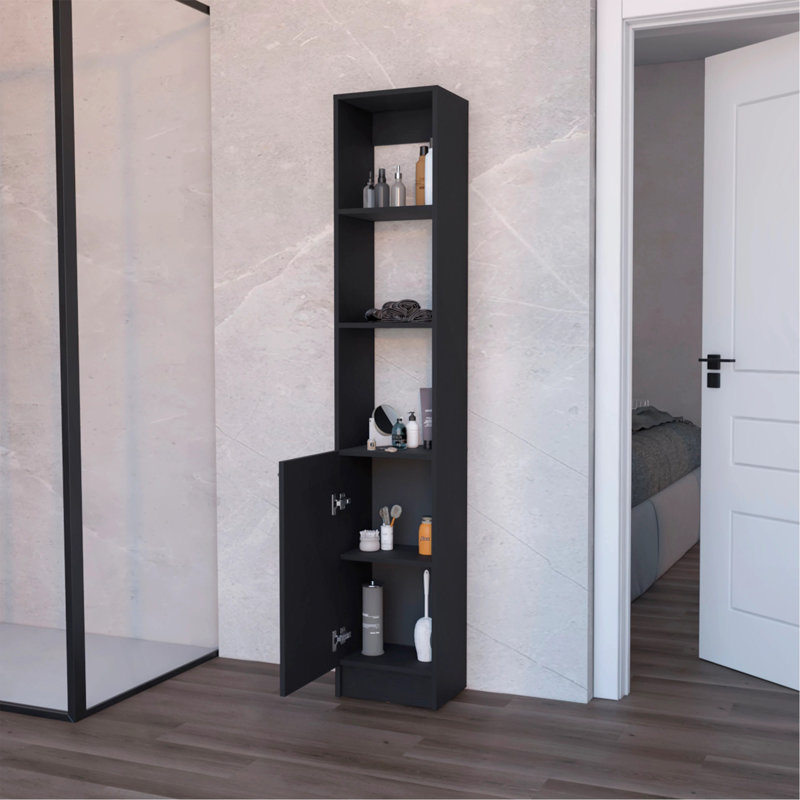 Armoire à linge avec 1 porte, Wengé