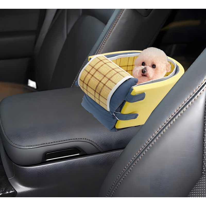 Siège d'auto en polyester Puppy, Jaune / bleu