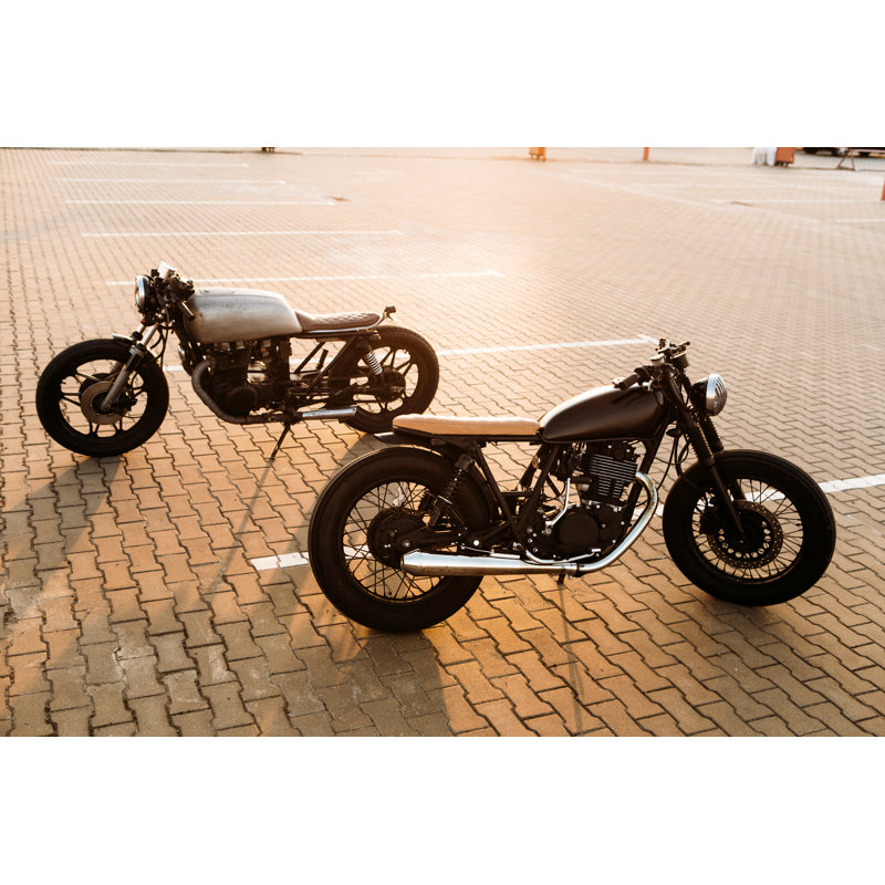 Motorcycles Cafe Racers by Nikkolia - Wrapped Canvas Print, 20cm H x 30cm W