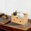 Organisateur de bureau en bambou avec 3 tiroirs