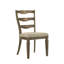 Ensemble de chaises d'appoint Parfield en tissu brun clair et finition chêne vieilli (ensemble de 2)