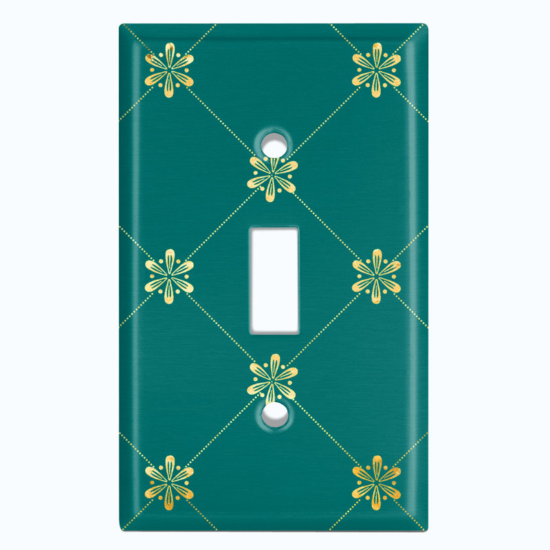 Patterned 1 - Gang Toggle Light Switch Standard Wall Plate
