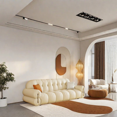 French Light Luxury White Sofa