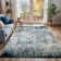 Wyona Power Loom Dark Blue/White/Charcoal Rug