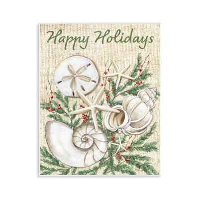  "Festive Seashells & Holly", art mural par Paul Brent