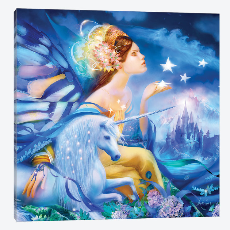« magique night », impression sur toile, H 12 po x l 12 po x P 0,75 po, Toile tendue