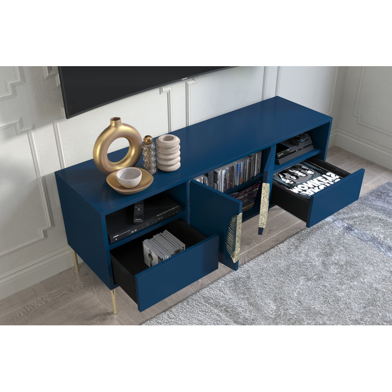 Adelyn TV Stand for TVs up to 60", Navy Blue