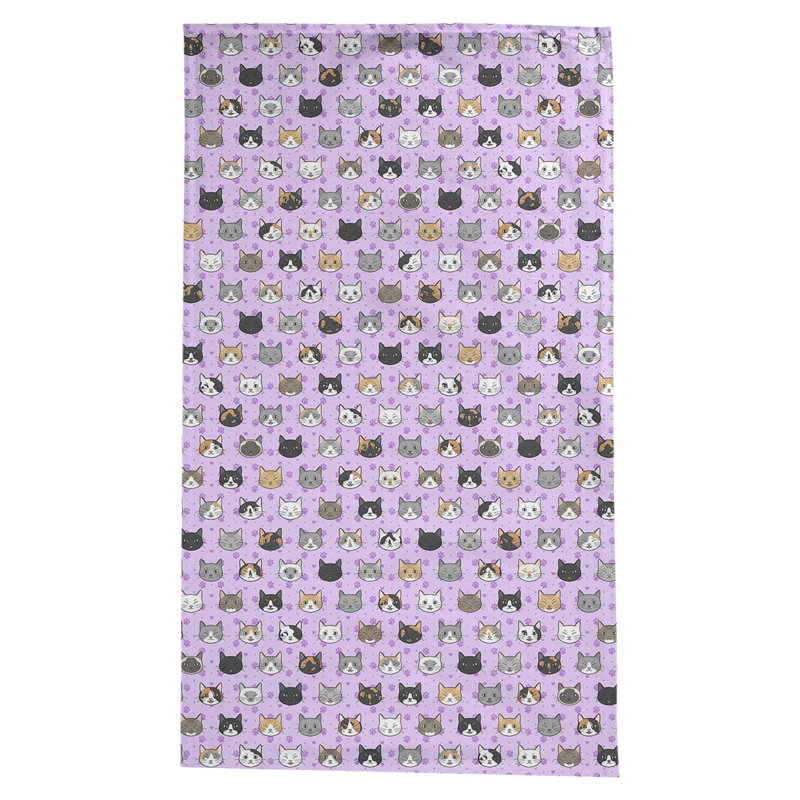 Nappe à motif chat kitty Avicia, Violet