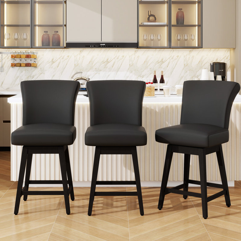 Swivel Counter & Bar Stool, Black, 3