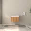 Meuble-lavabo mural de 24 po avec lavabo, armoire de salle de bain flottante murale avec contreplaqué intégré