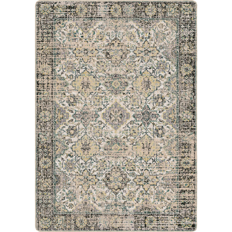 Residency Vintage Focus Traditional Persian Area Rug