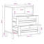 50 cm W Solid Wood Bedside Table