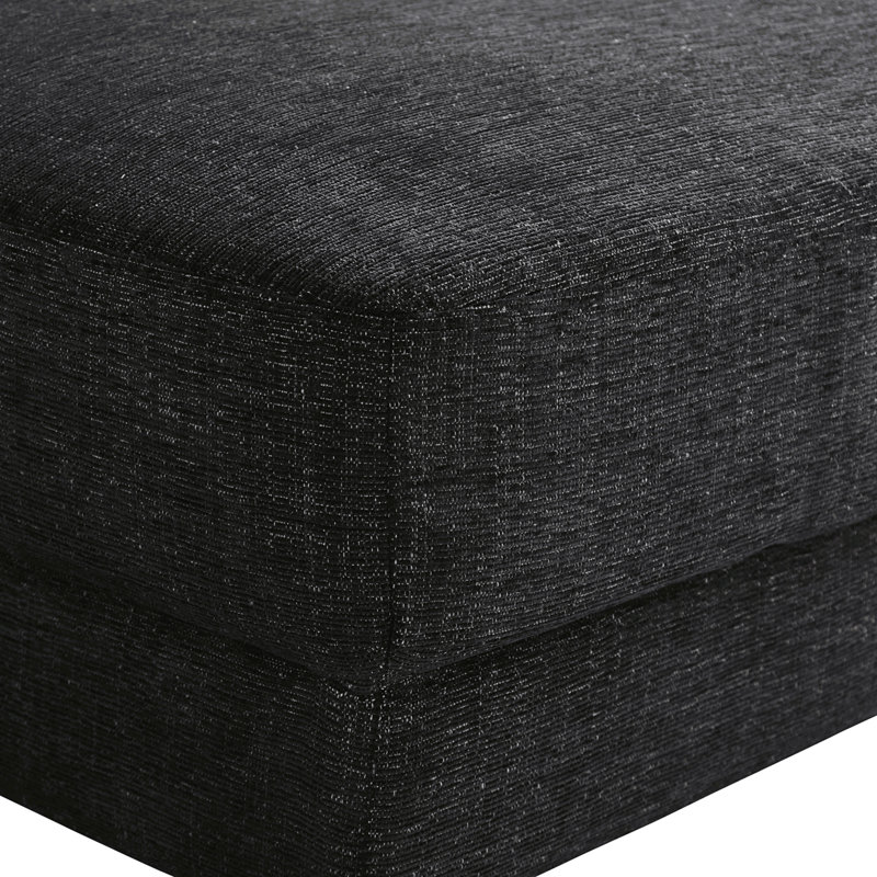 Canapé modulaire réversible 83,5 po Lucianne, Polyester noir