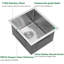 Évier de cuisine encastrable 14 po - évier de cuisine encastrable 14 po x 18 po x 9 po en acier inoxydable de calibre 16 profond 9 pouces
