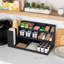 Station de rangement pour tasses, couvercles, condiments et fournitures pour comptoir à 14 compartiments Mind Reader
