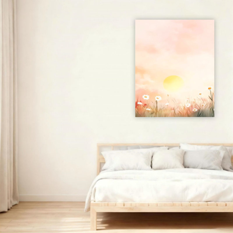 Art mural 24 "x 36" Sunrise Wildflower