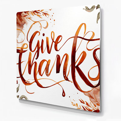Art mural en métal "Thanksgiving donner"