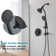 Wall Mounted,slide Bar Combo Rain Showerhead,dual Shower Head,rough-in Valve Included