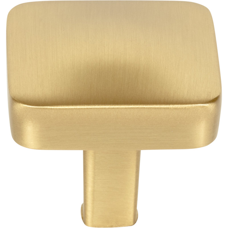 Whitlock Square Knob, Brushed Gold
