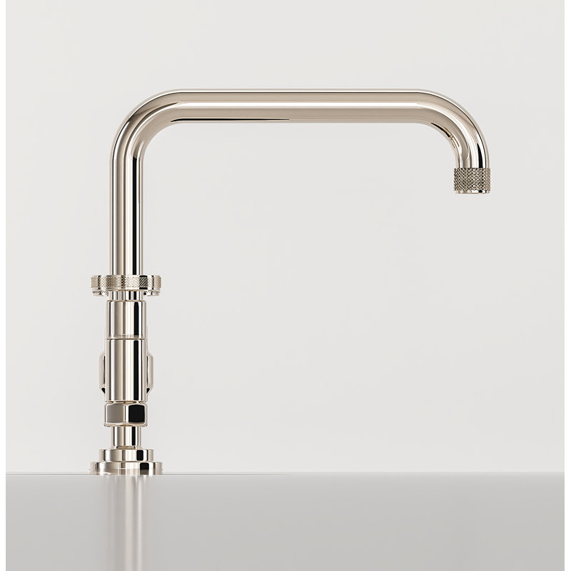 Campo™ Bridge Faucet With Sidespray, Satin Nickel, Wheel Handle