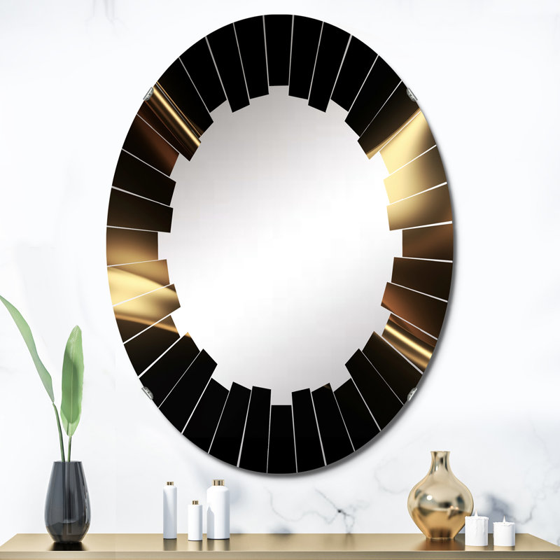Vesqueville - Miroir mural moderne ovale, 36 po x 24 po