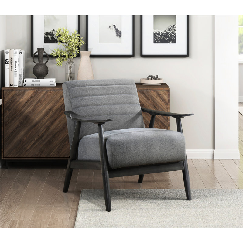 Siège d'appoint transitionnel, 100% velours, bois massif, poids de 28,49 lb, chaise de style décontracté à profondeur d'assise de 21 po, fabrication en bois et en contreplaqué gris, 29,87 po