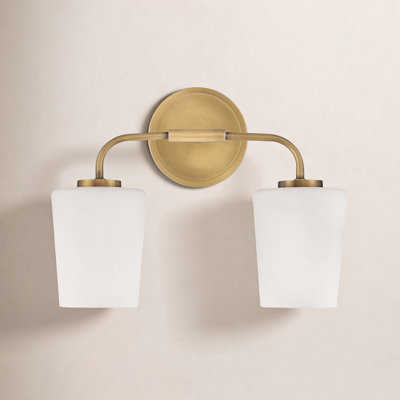 Fitz 2 Light Frosted Dimmable Vanity Light