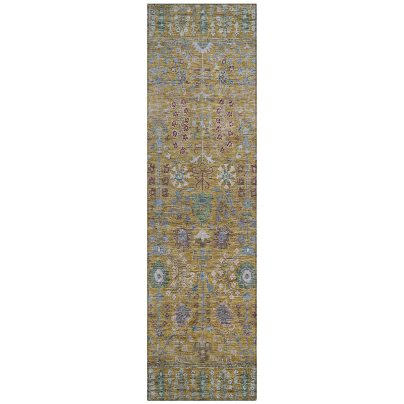 Machine Washable Indoor/Outdoor Leavittsburg ACN2231 Global Rug, Runner 2'3" x 7'6"