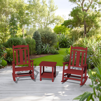 Ensemble de 2 chaises Adirondack à bascule Wolak
