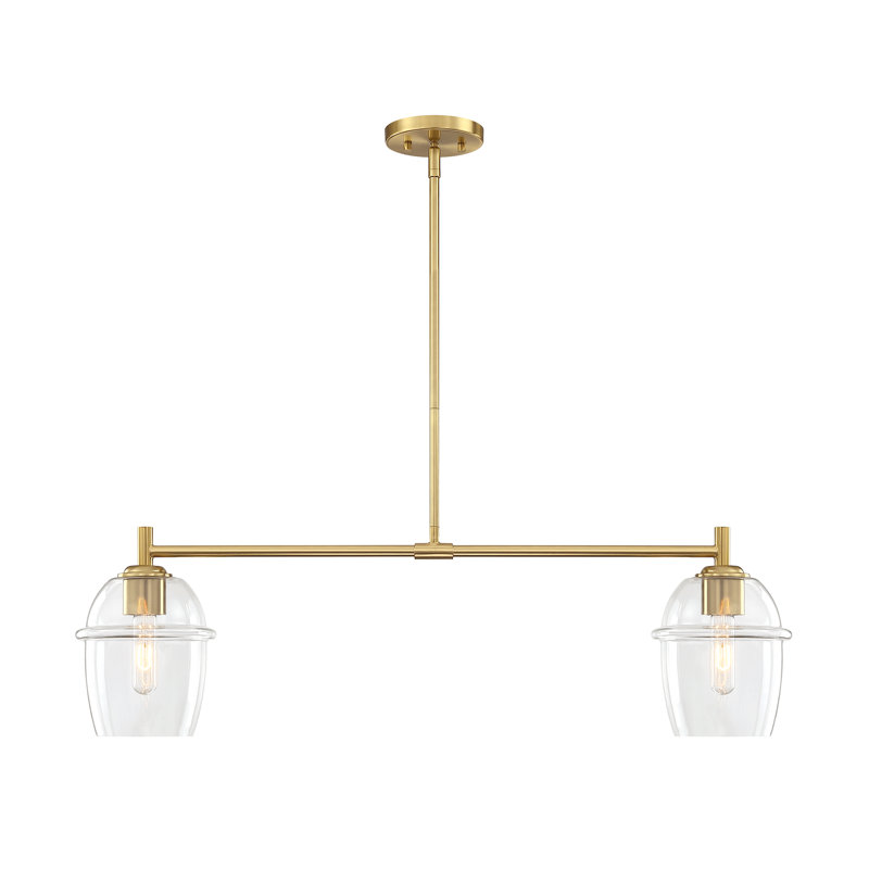 Luminaire suspendu à 2 lumières Frostia, Or