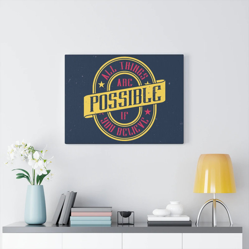 If You Believe - Wrapped Canvas Print, 46cm H x 61cm W