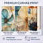 «Teal Orange Petal Mosaics II - Abstract Botanicals», art mural sur toile-270827907-325511207-306800428