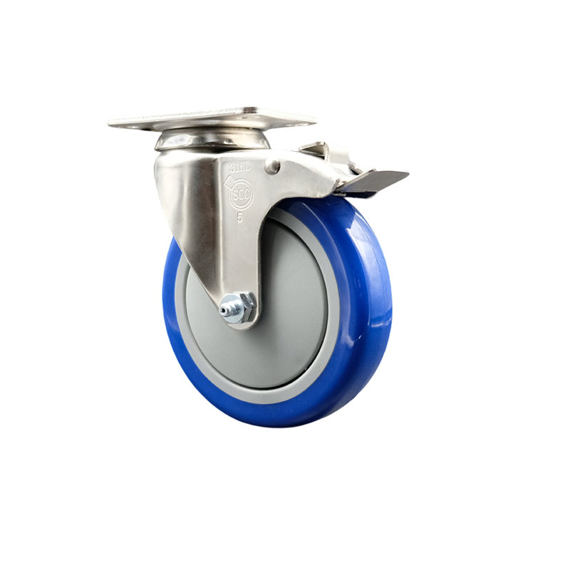 Polyurethane Casters, Blue