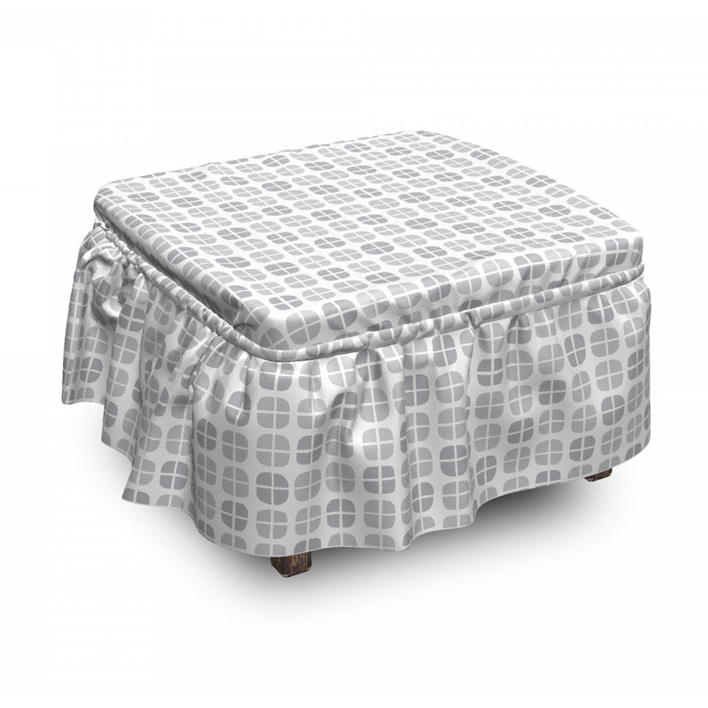 Housse pour repose-pieds de grille à carrés géométriques