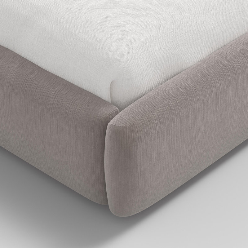 Upholstered Bed, Full / Double, Steel Performance Velvet