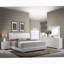 White Queen Bed with LED Light Headboard