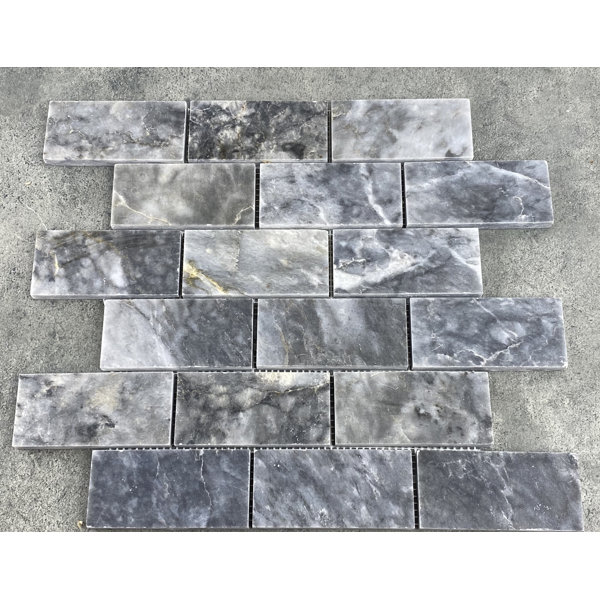 2" x 4" Marble Brick Joint Mosaic Sheet Wall & Floor Tile