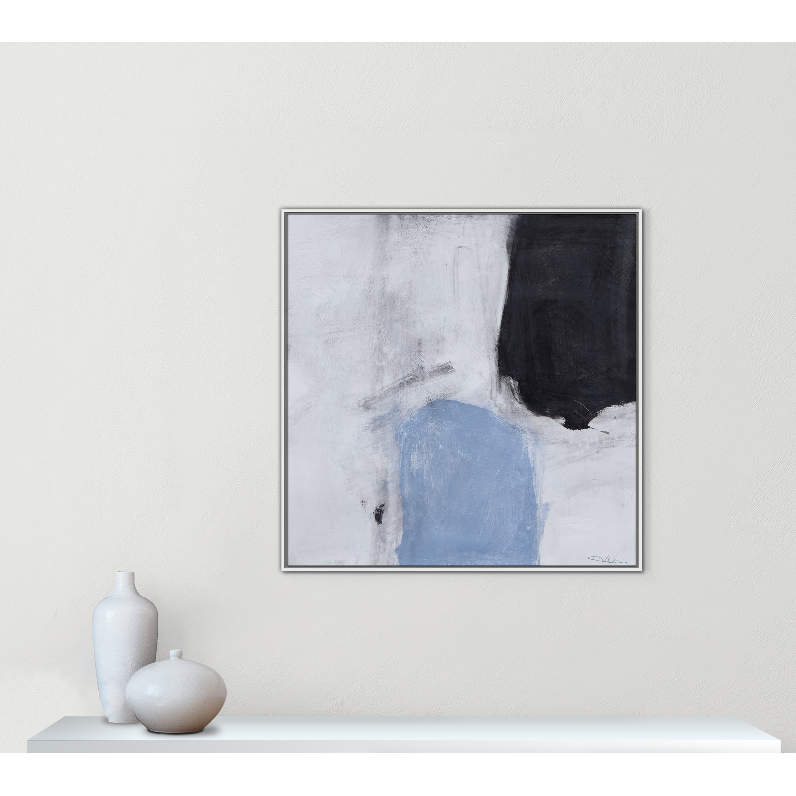 From Powder Blue to Onyx Print, 41.5" H x 41.5" W, White