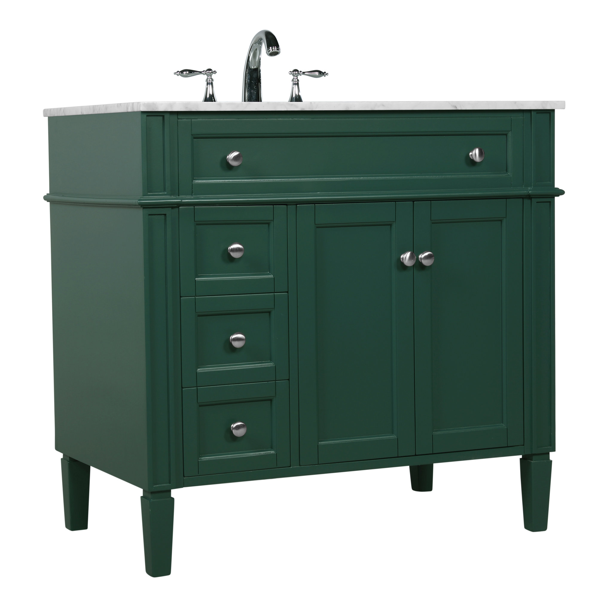 Rivers 36'' Single Bathroom Vanity, Green
